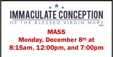 Holy Day Mass - Immaculate Conception