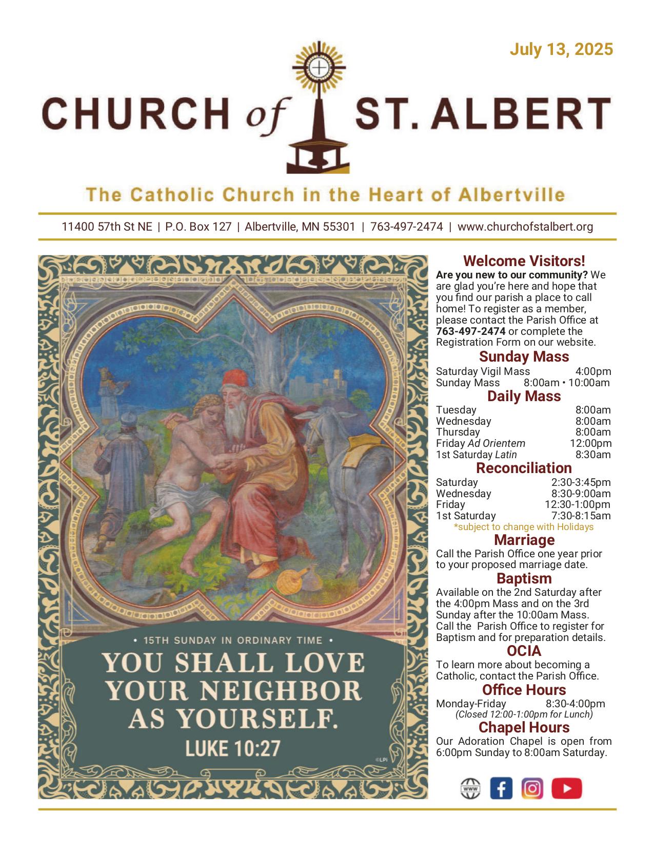 july 13, 2025 Bulletin