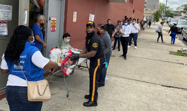 Food Pantry Line Food Appeal Paterson New Jersey Sussex Morris Passaic County Catholic Charities