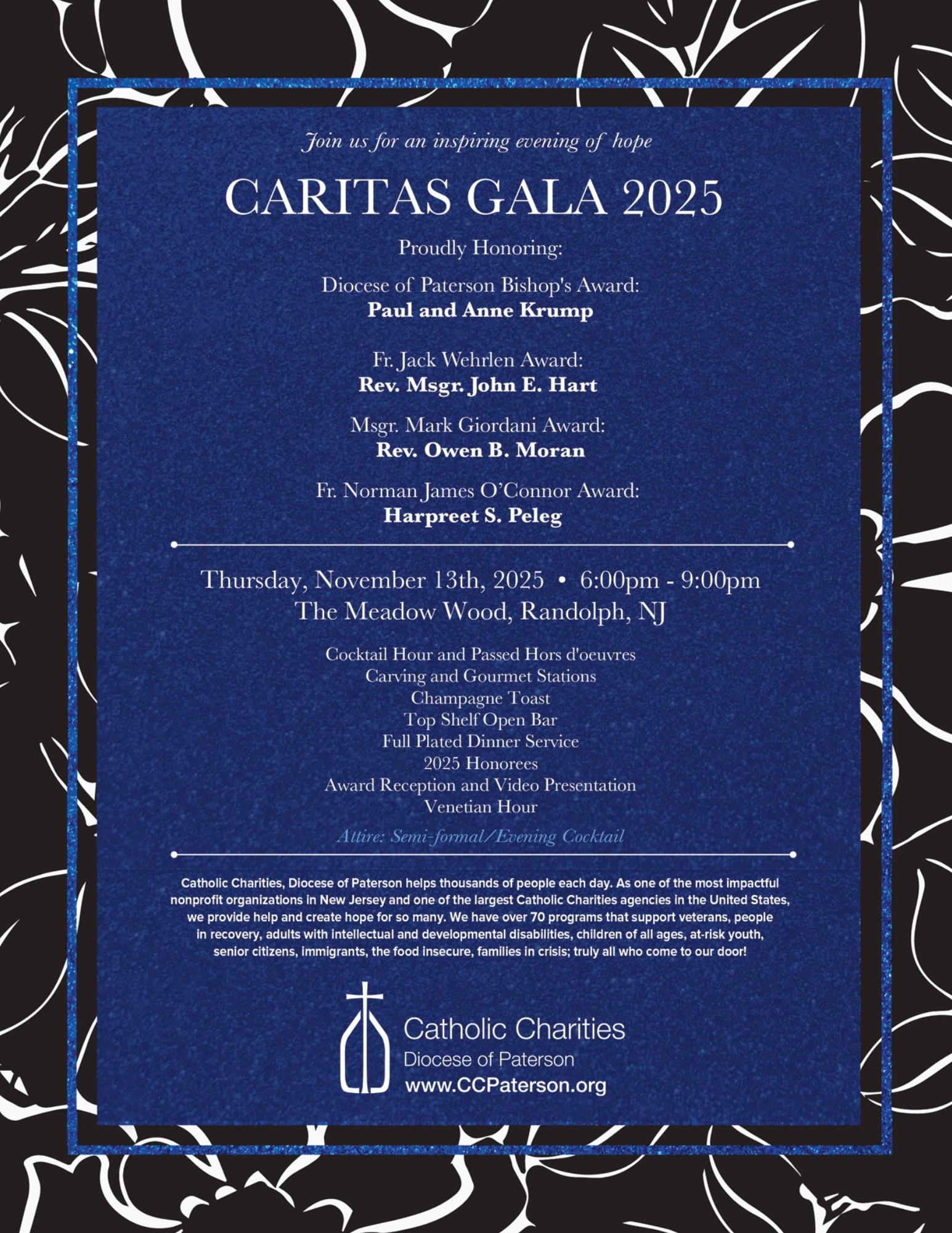 Caritas 2023 Banner - Gala New Jersey Nonprofit Organization - Catholic Charities