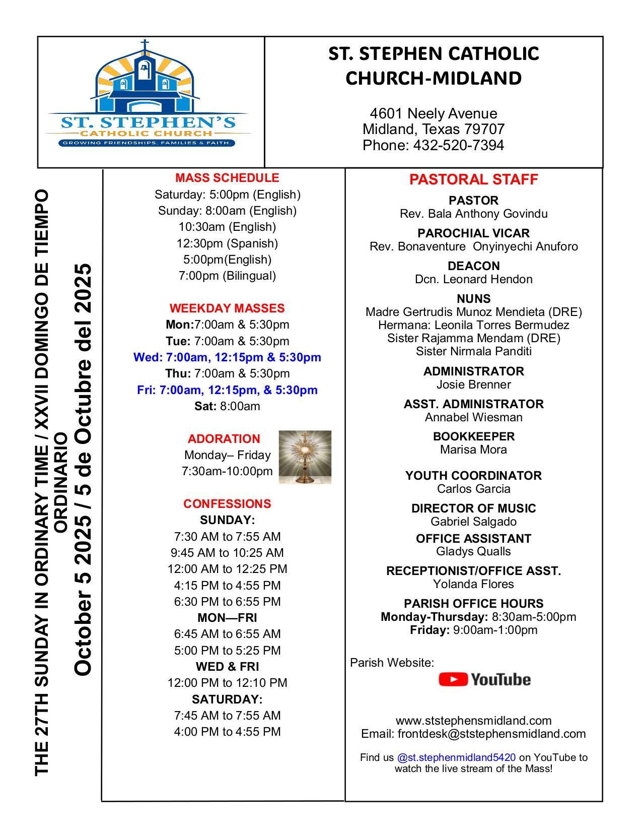 october 5, 2025 Bulletin