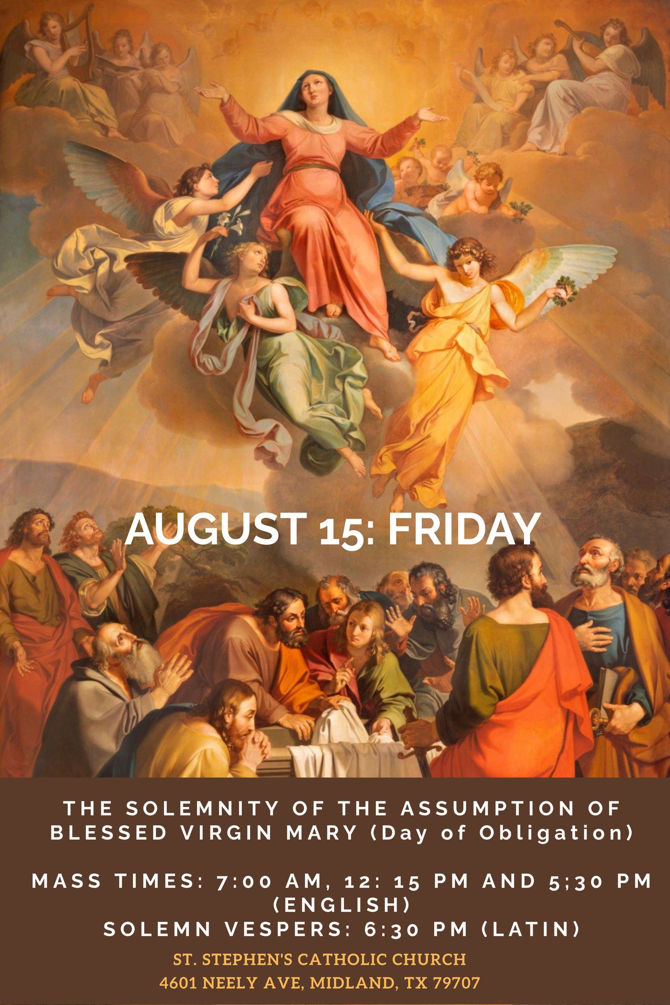The Solemnity of the Assumption of Blessed Virgin Mary