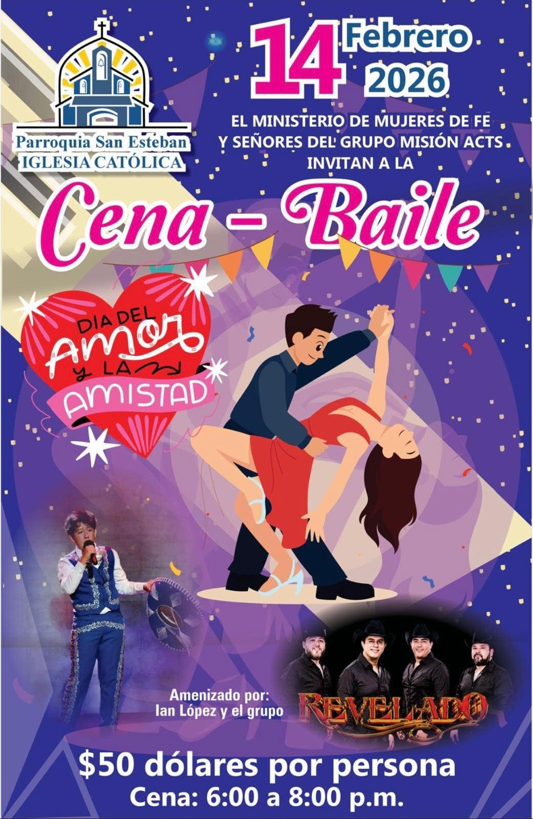 Baile y Cena (Dia del Amor y la Amistad)