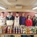VASJ students collect over 200 pounds of food during food drive