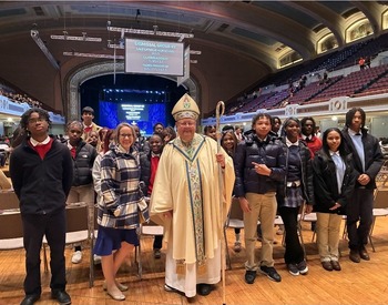 VASJ student body attends Diocesan Youth Rally & Mass