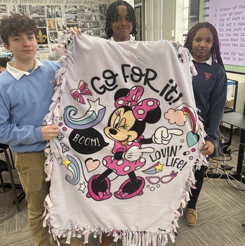 VASJ students make blankets for UH Rainbow Babies