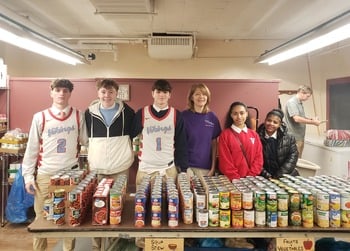 VASJ students collect over 200 pounds of food during food drive