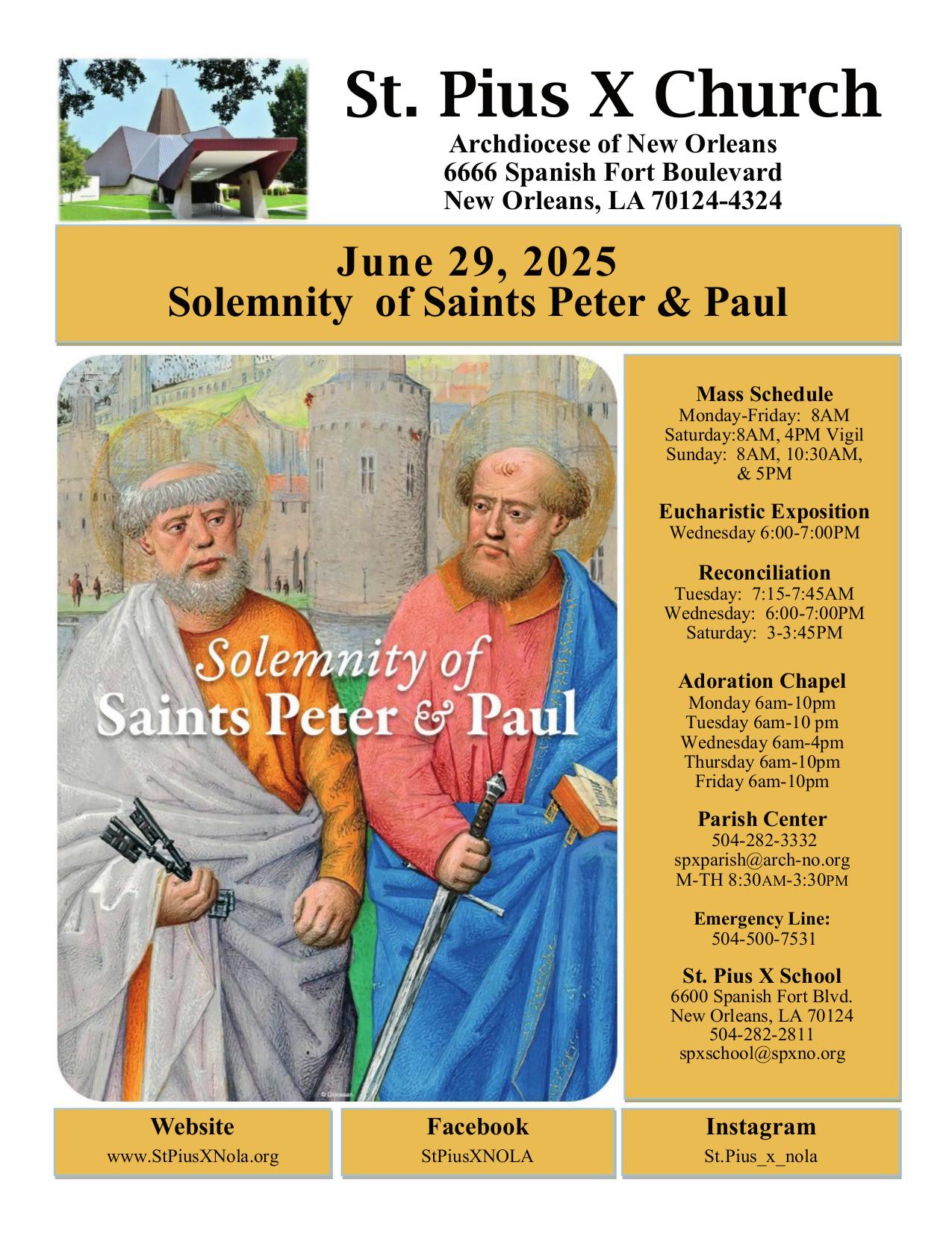 june 29, 2025 Bulletin