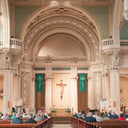 Bishop McManus makes eighth Jubilee pilgrimage – to Notre Dame Church in Southbridge