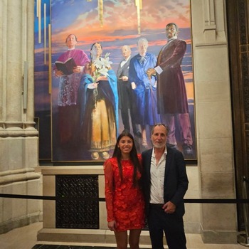 Local girl resembling saint, in more than appearance, depicted in mural at St. Patrick’s Cathedral