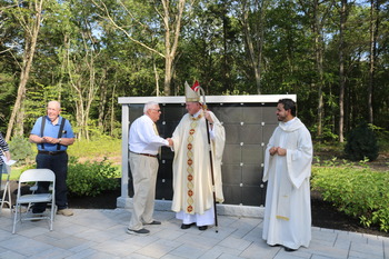 Bishop blesses new columbarium at St. Mary of the Hills Parish