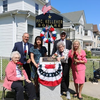 Square dedicated to Worcester Catholic killed in Korean War