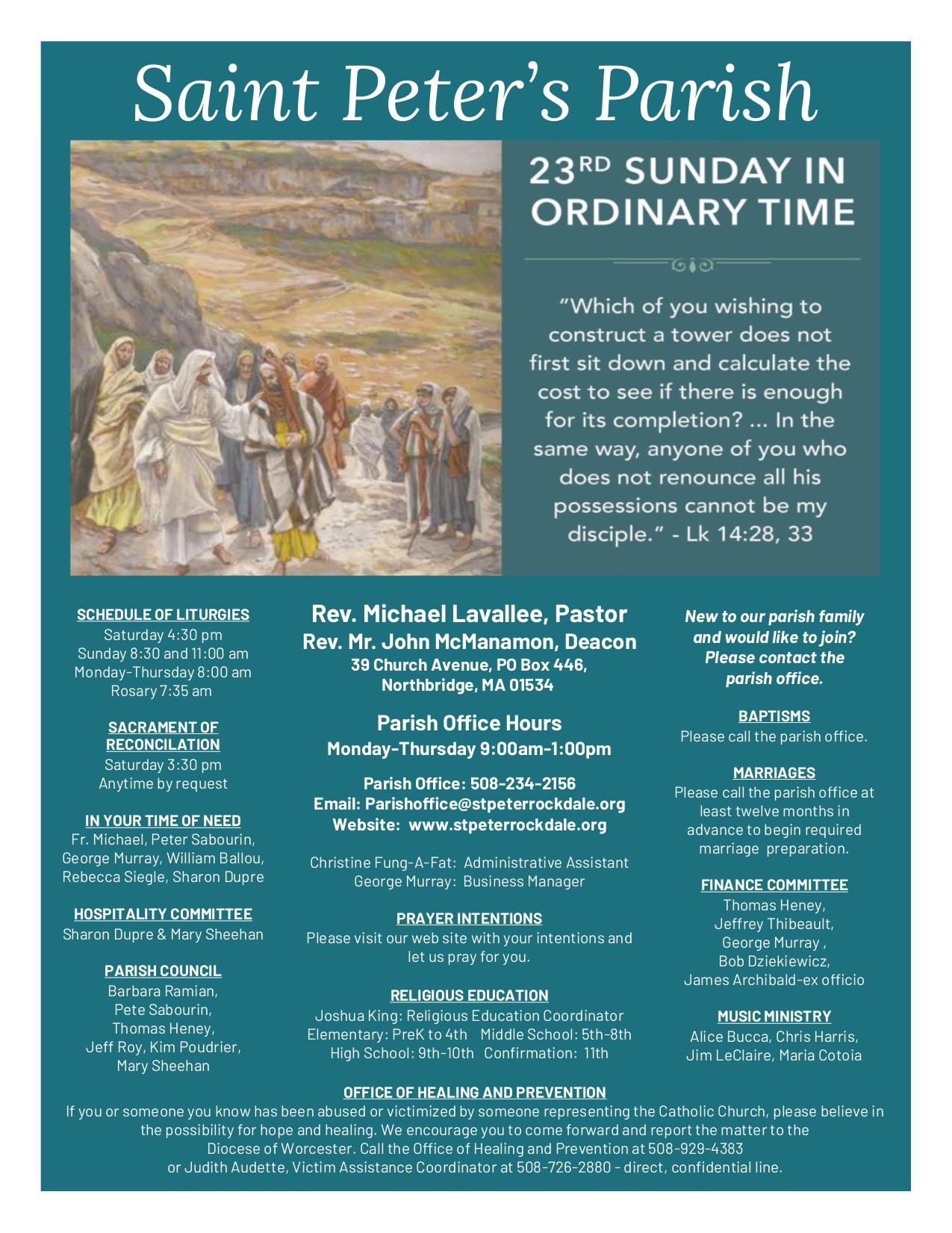 september 7, 2025 Bulletin