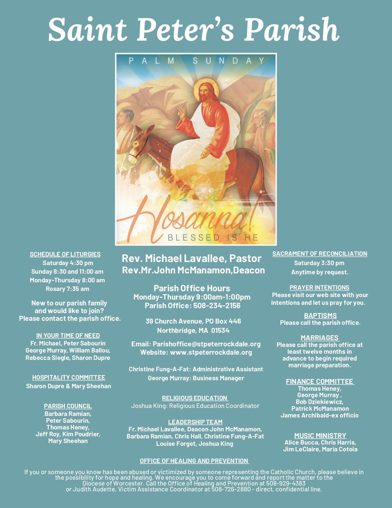 march 29, 2026 Bulletin