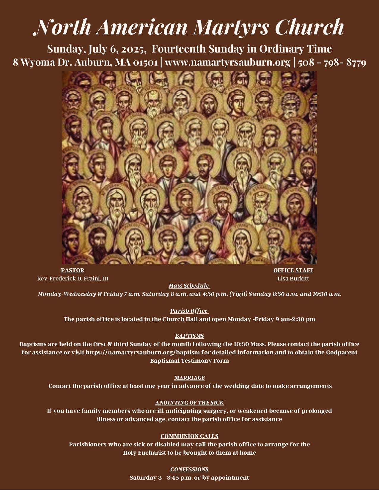 july 6, 2025 Bulletin
