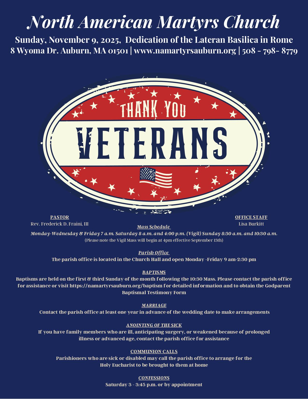 november 9, 2025 Bulletin