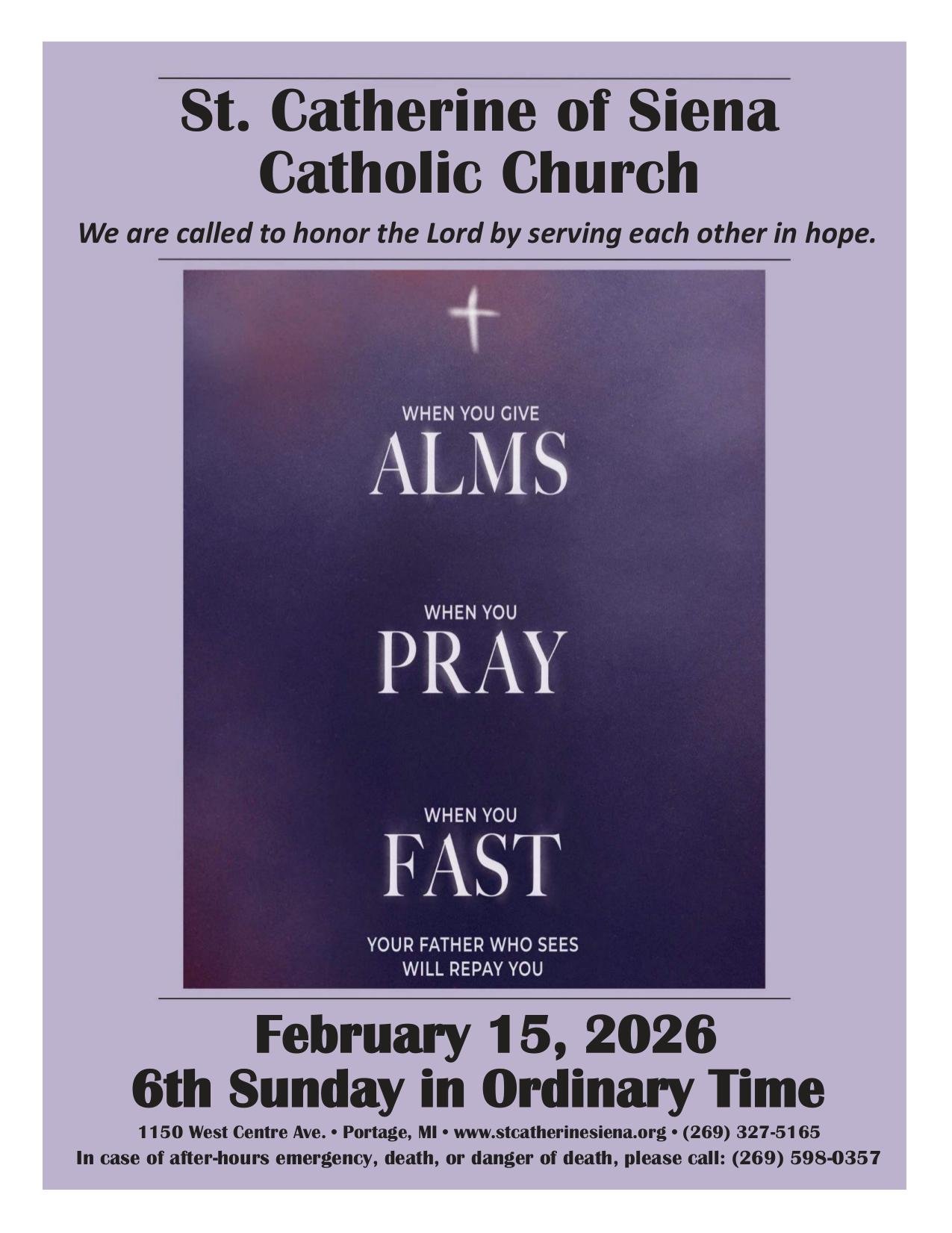 february 15, 2026 Bulletin