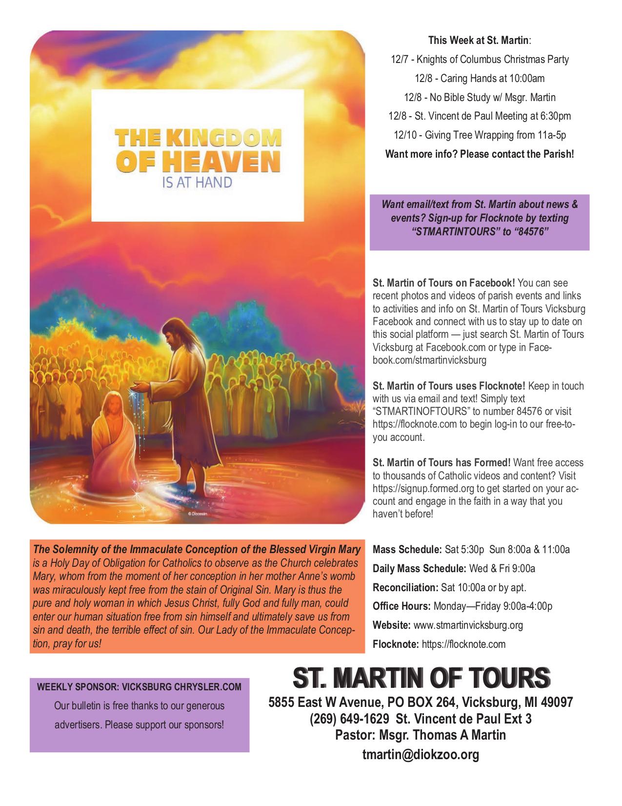 december 7, 2025 Bulletin