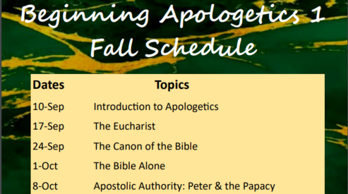 Adult Faith Formation -  Apologetics