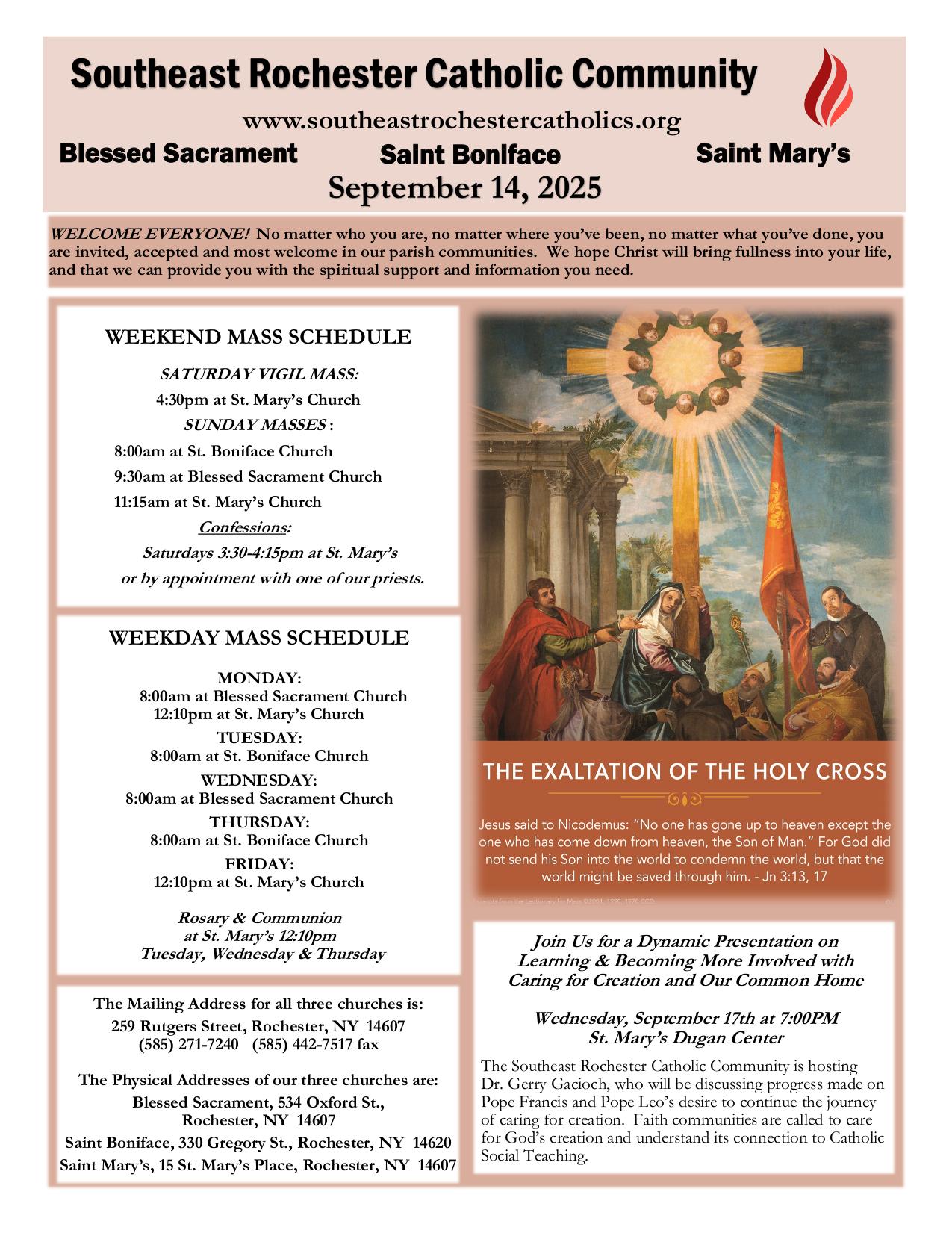 september 14, 2025 Bulletin