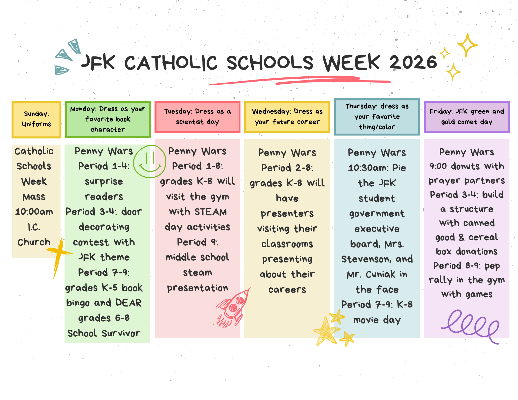 JFK Catholic Schools Week Events