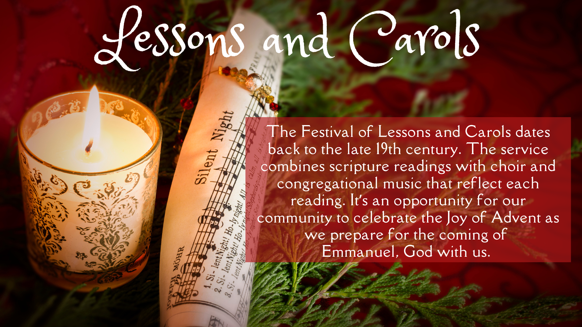 Lessons & Carols Descriptions