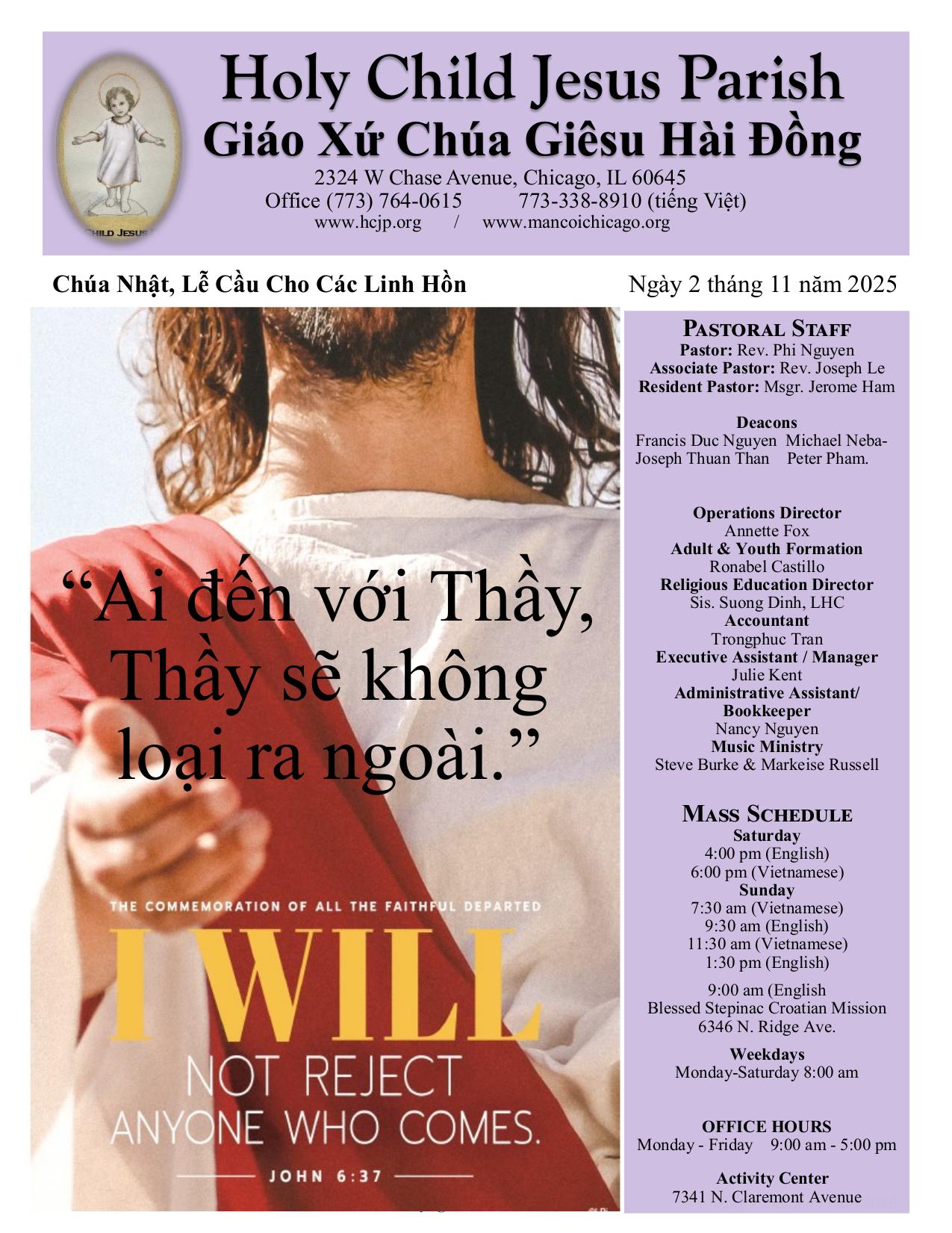 november 2, 2025 Bulletin