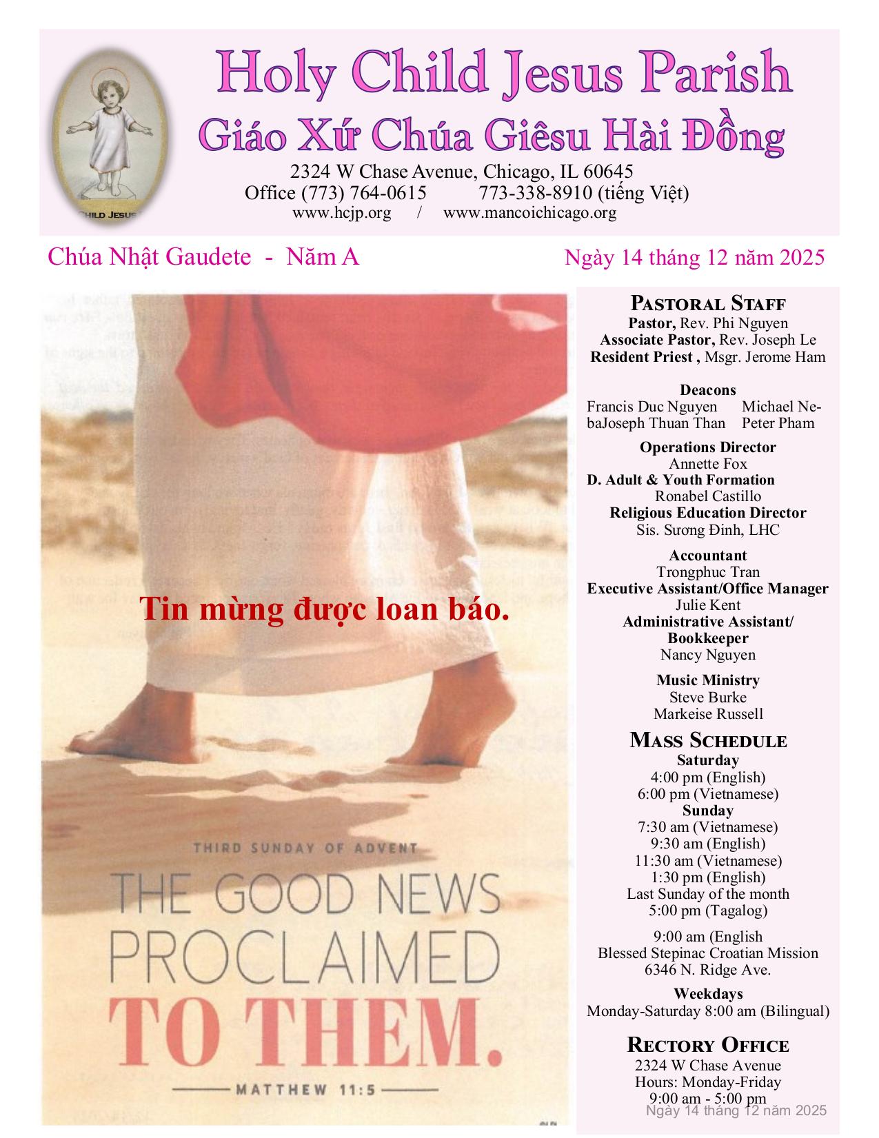 december 14, 2025 Bulletin