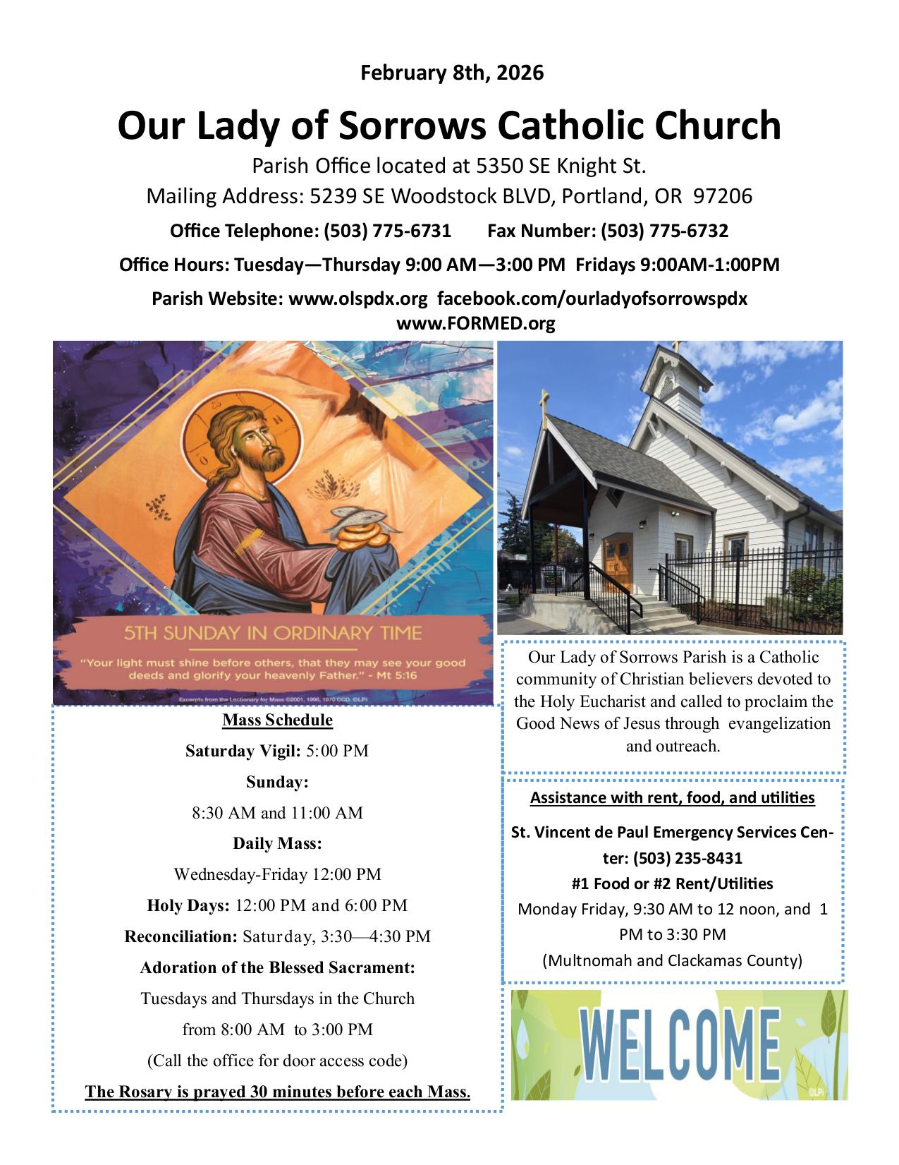 february 8, 2026 Bulletin