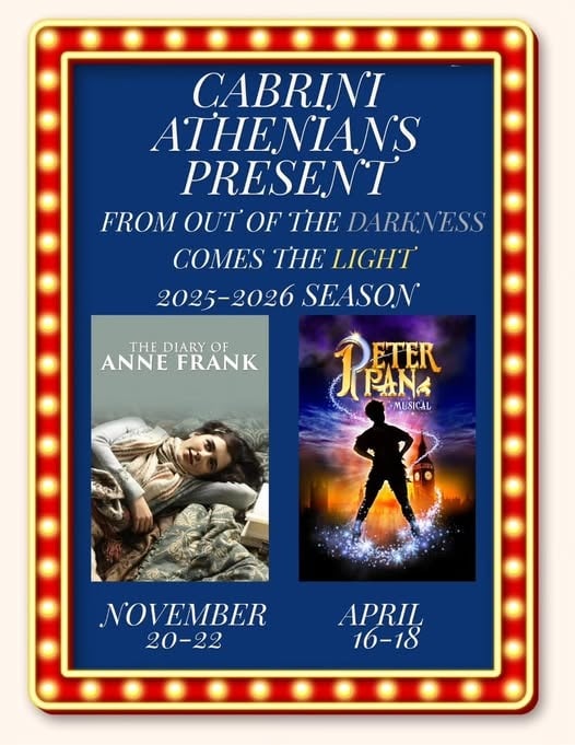 Cabrini Athenians 2025-2026 Show list