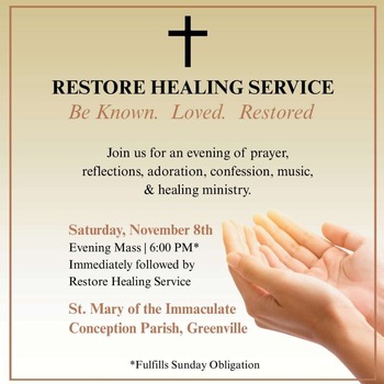 Restore Healing Mass and Service