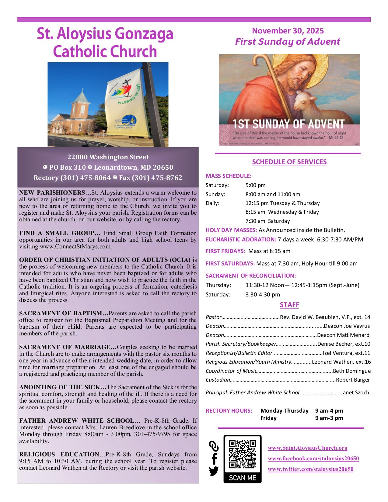 november 30, 2025 Bulletin