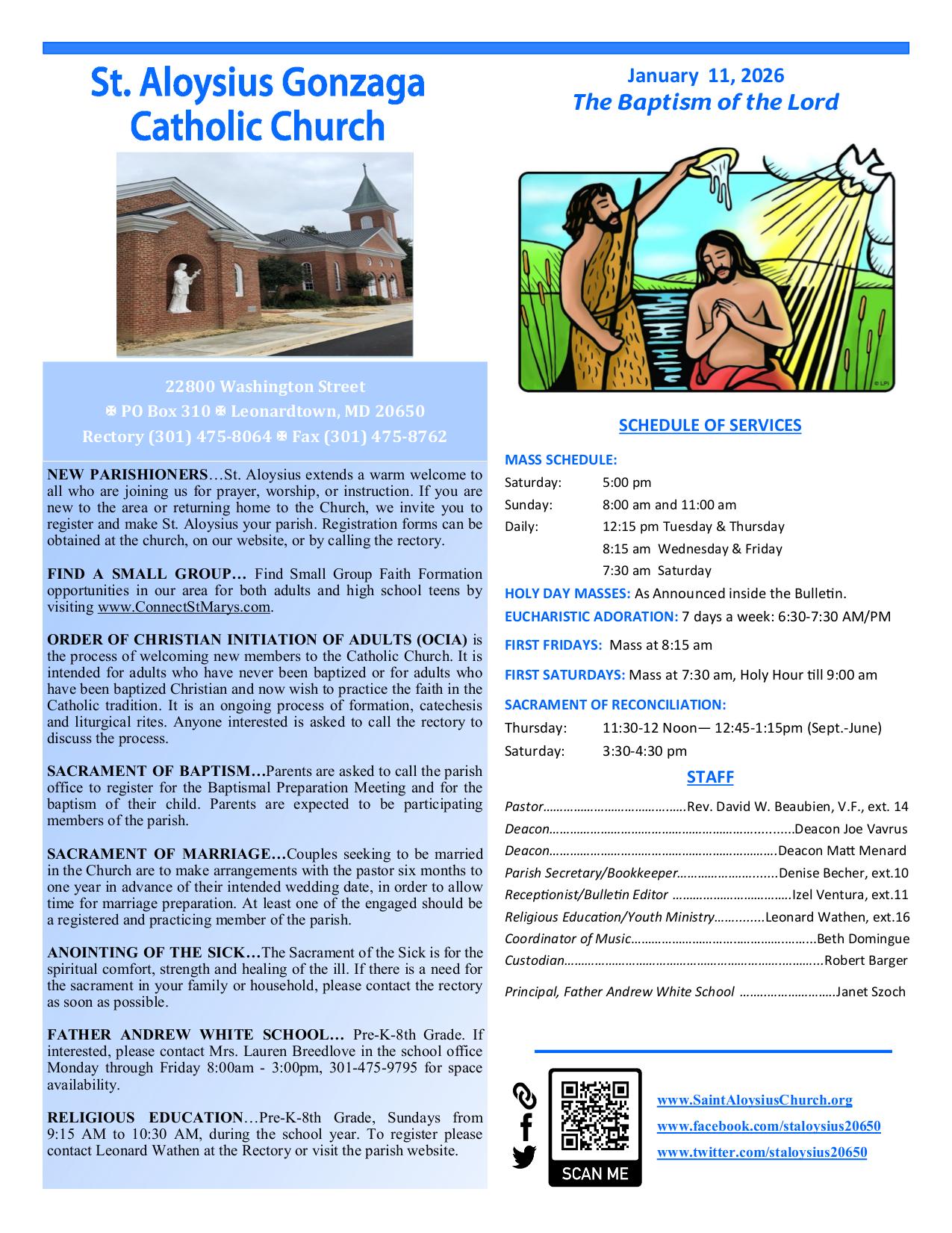 january 11, 2026 Bulletin