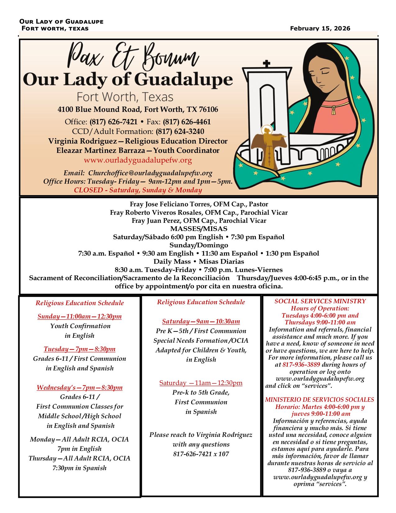 february 15, 2026 Bulletin