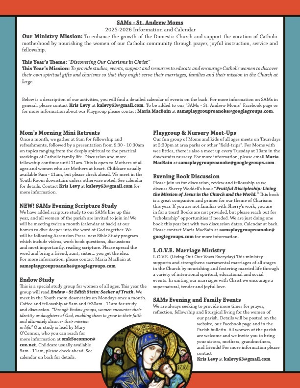 SAMs 2024-25 calendar page 1