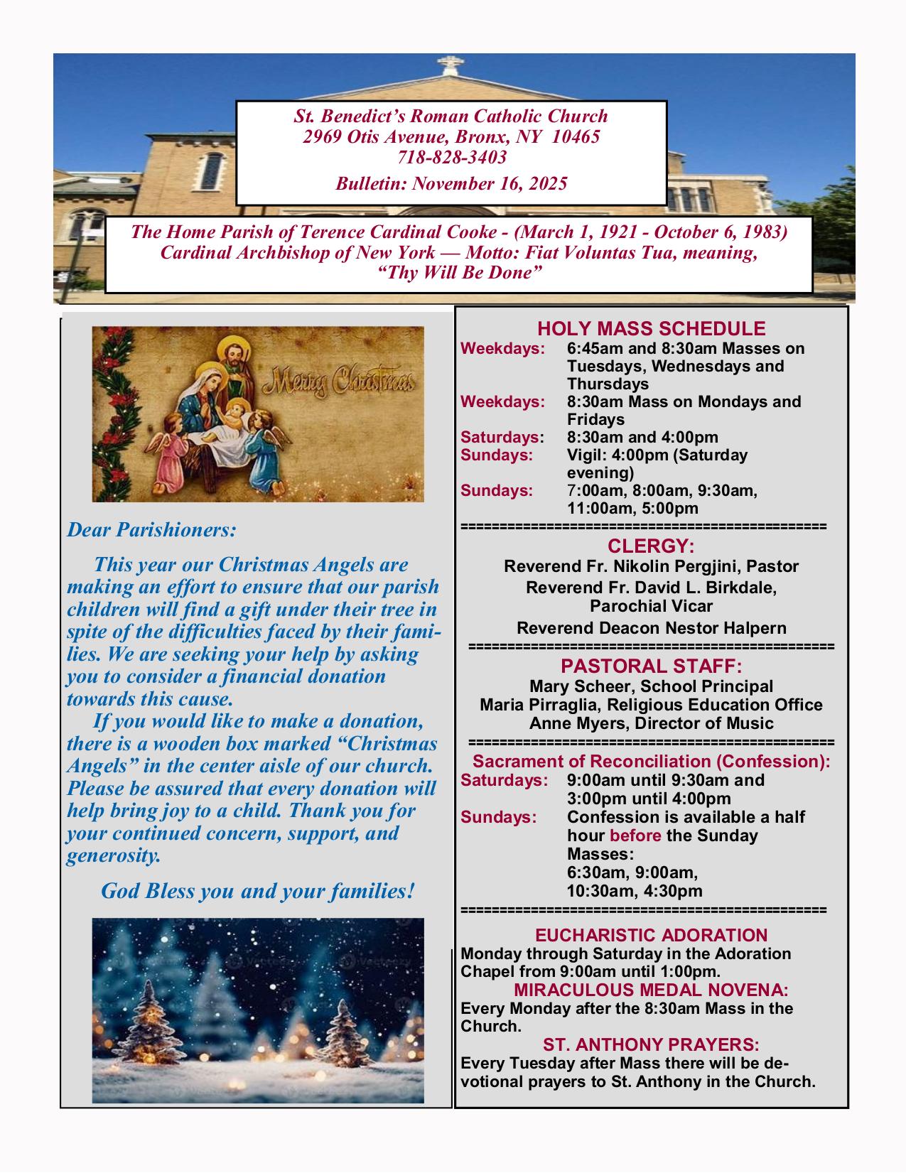 november 16, 2025 Bulletin