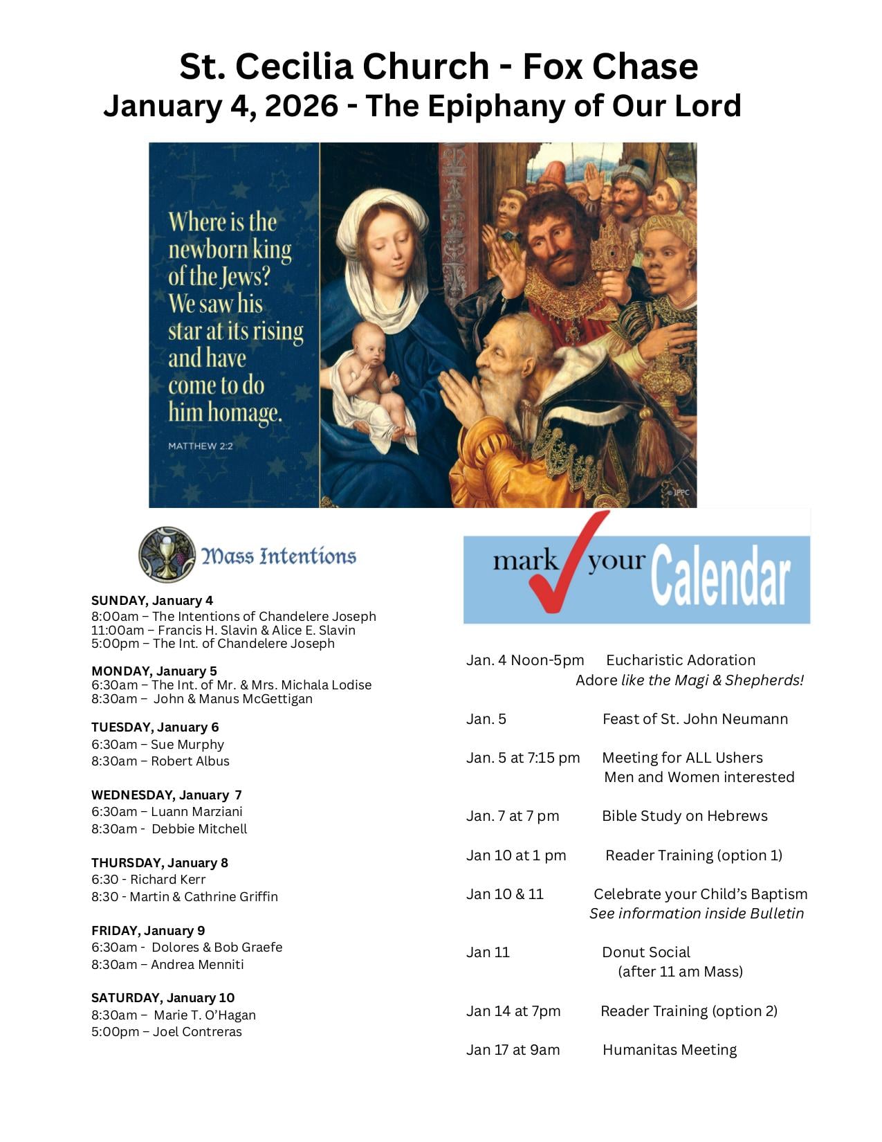 january 4, 2026 Bulletin