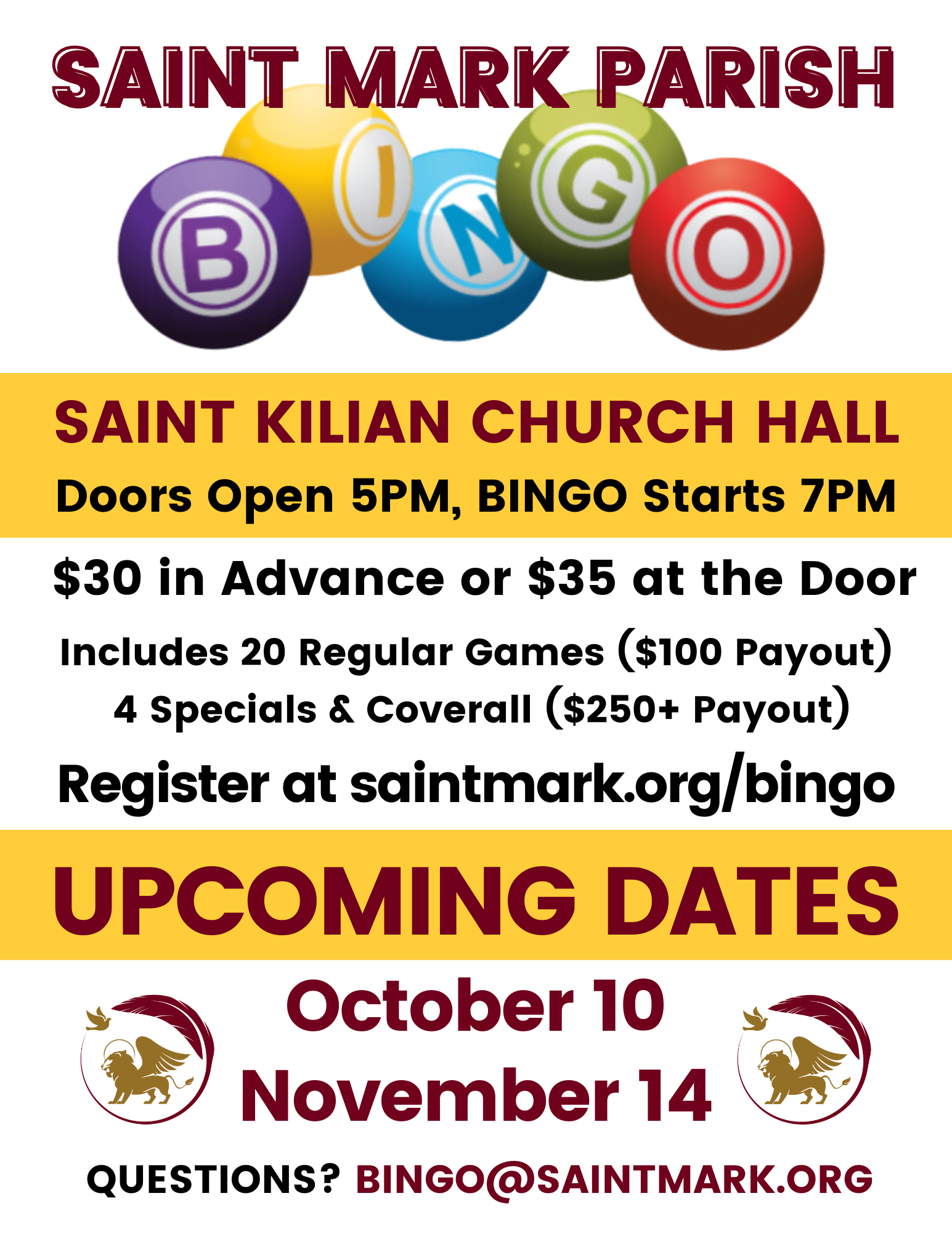 CLICK HERE TO REGISTER FOR 09/12/2025 BINGO