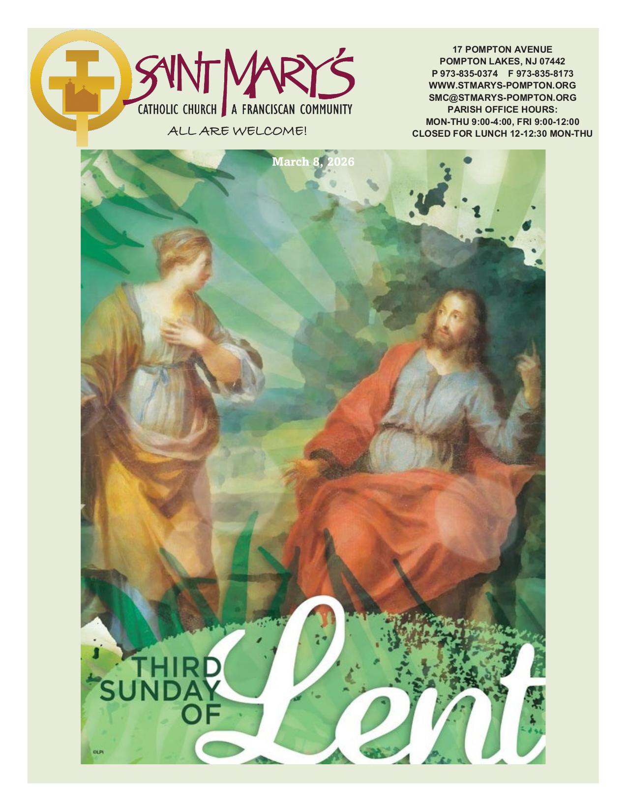 march 8, 2026 Bulletin