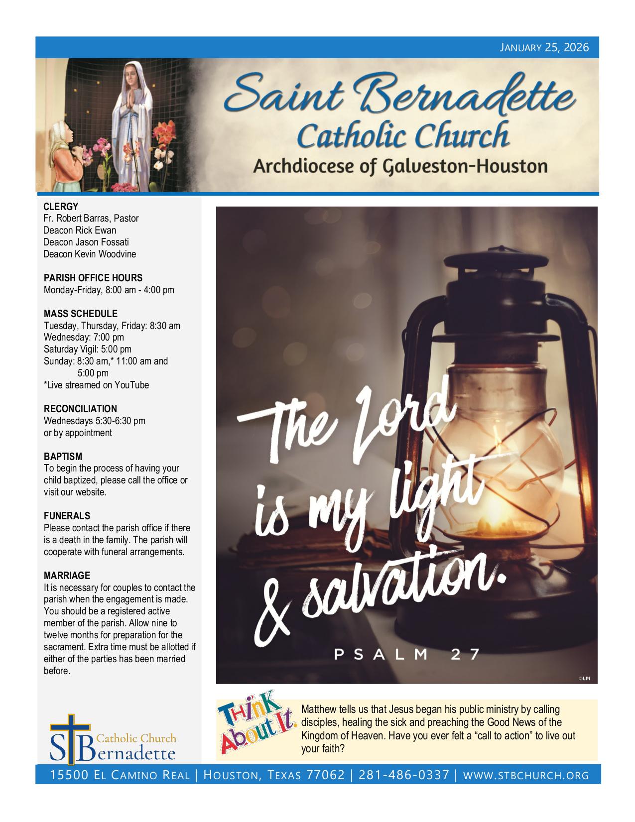 january 24, 2026 Bulletin