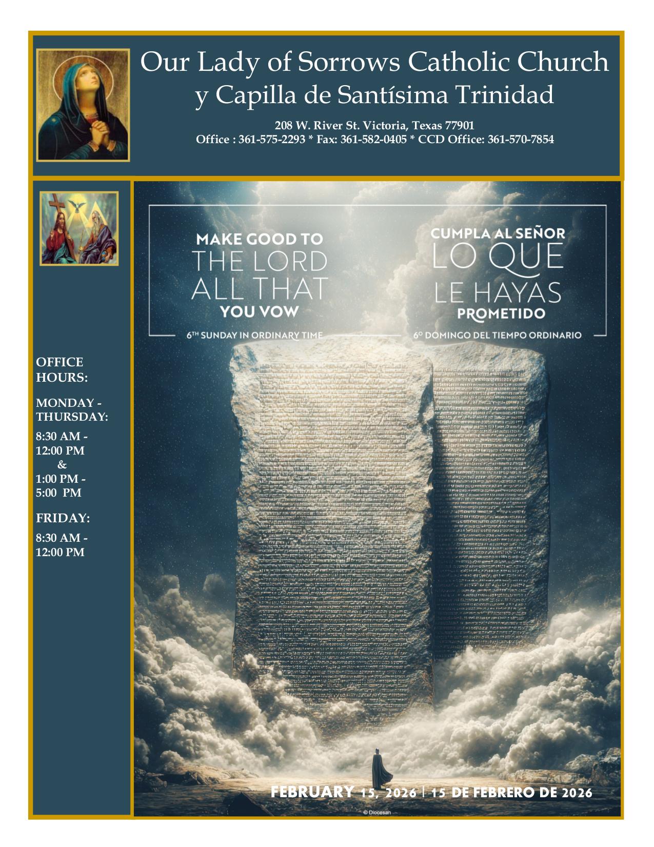 february 15, 2026 Bulletin