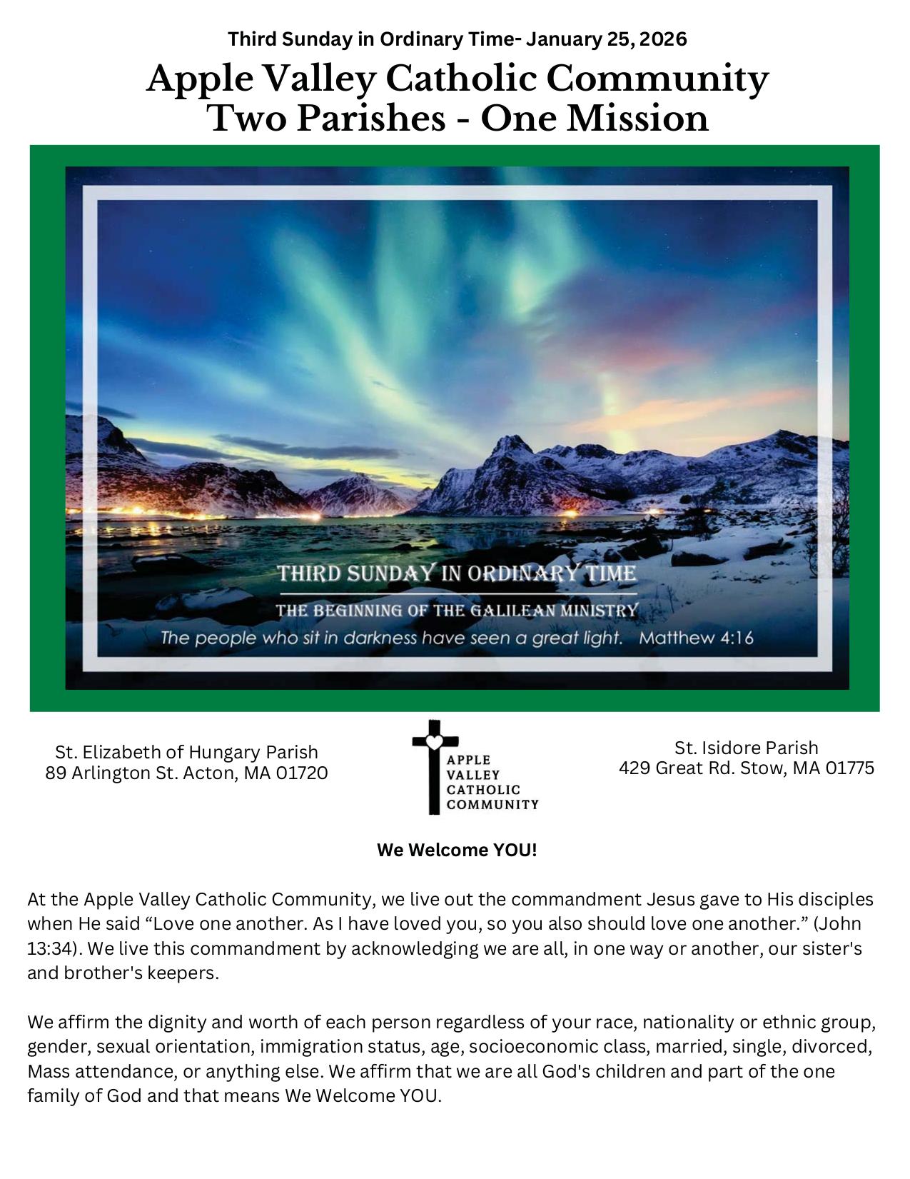 january 25, 2026 Bulletin