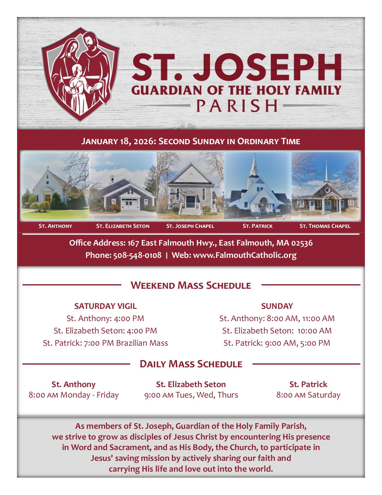 january 18, 2026 Bulletin