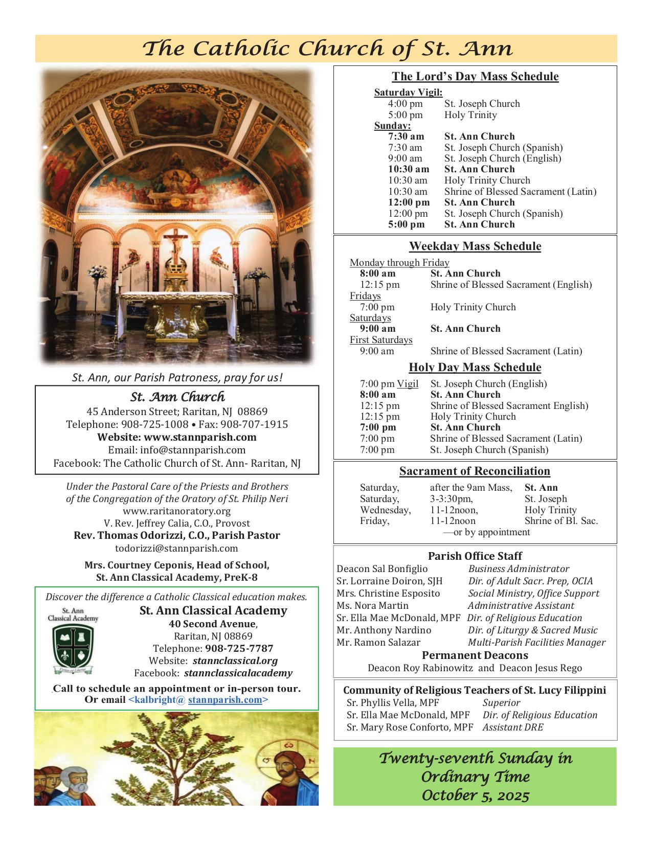 october 5, 2025 Bulletin