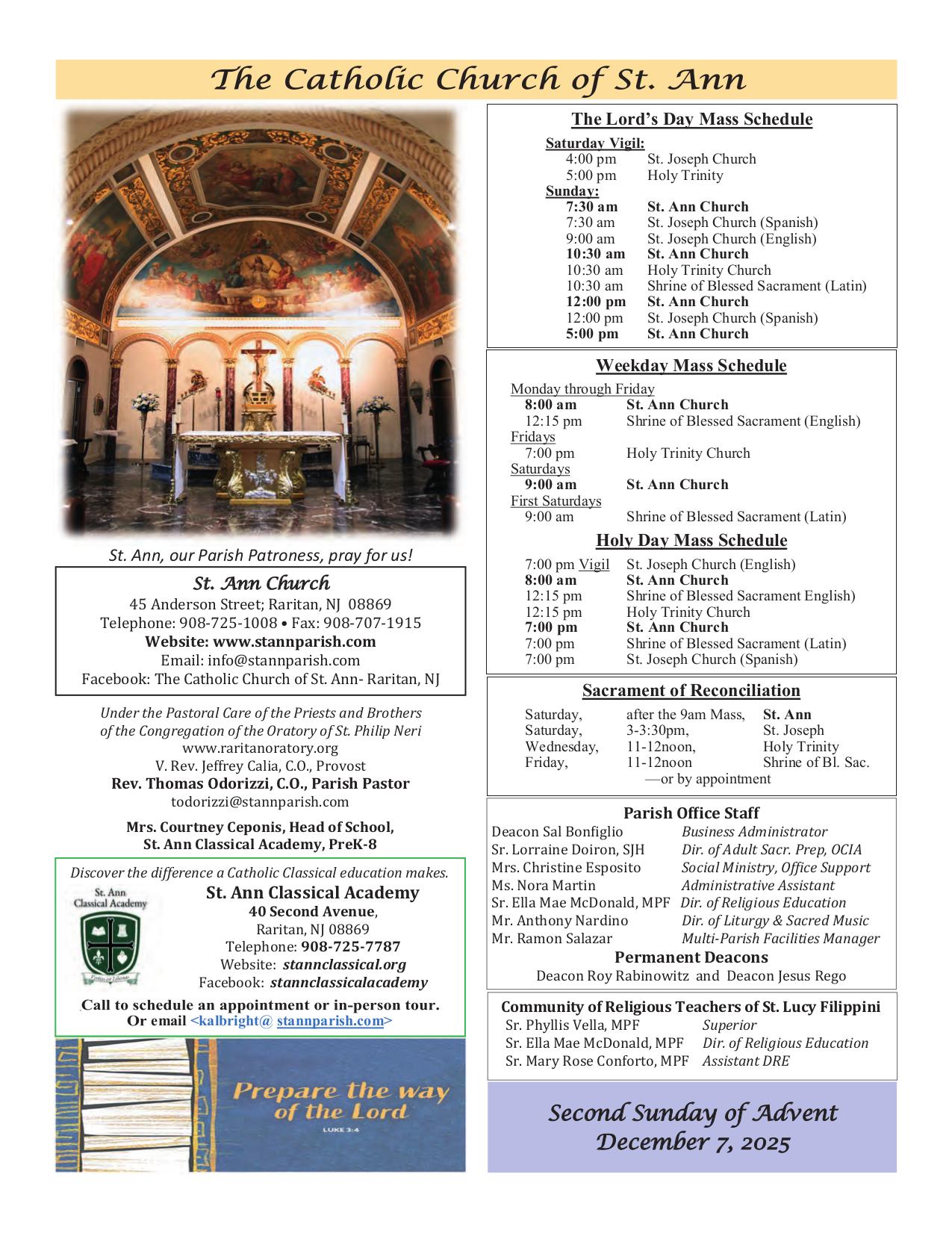 december 7, 2025 Bulletin