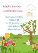 Community Social September 17, 1-3pm