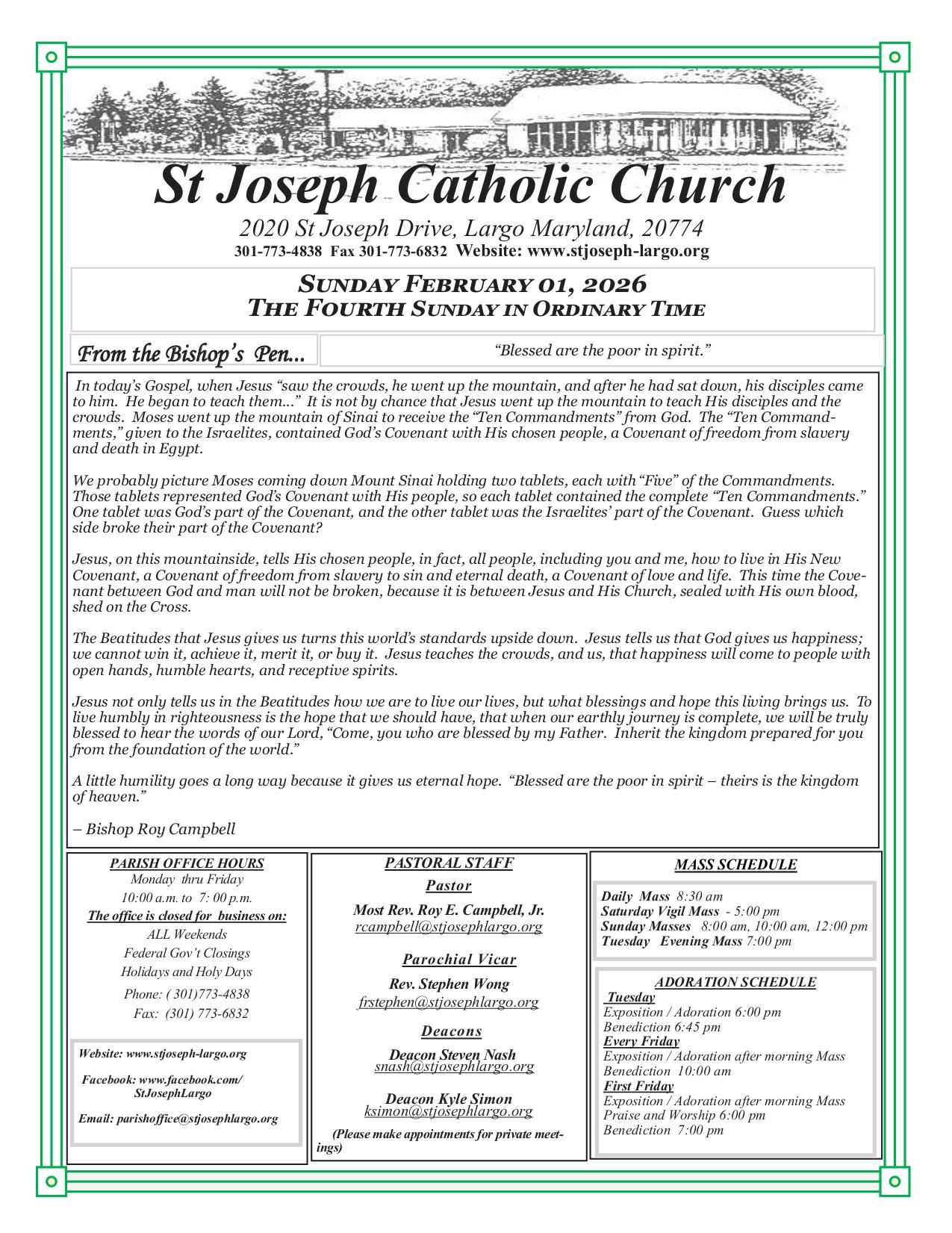 february 1, 2026 Bulletin