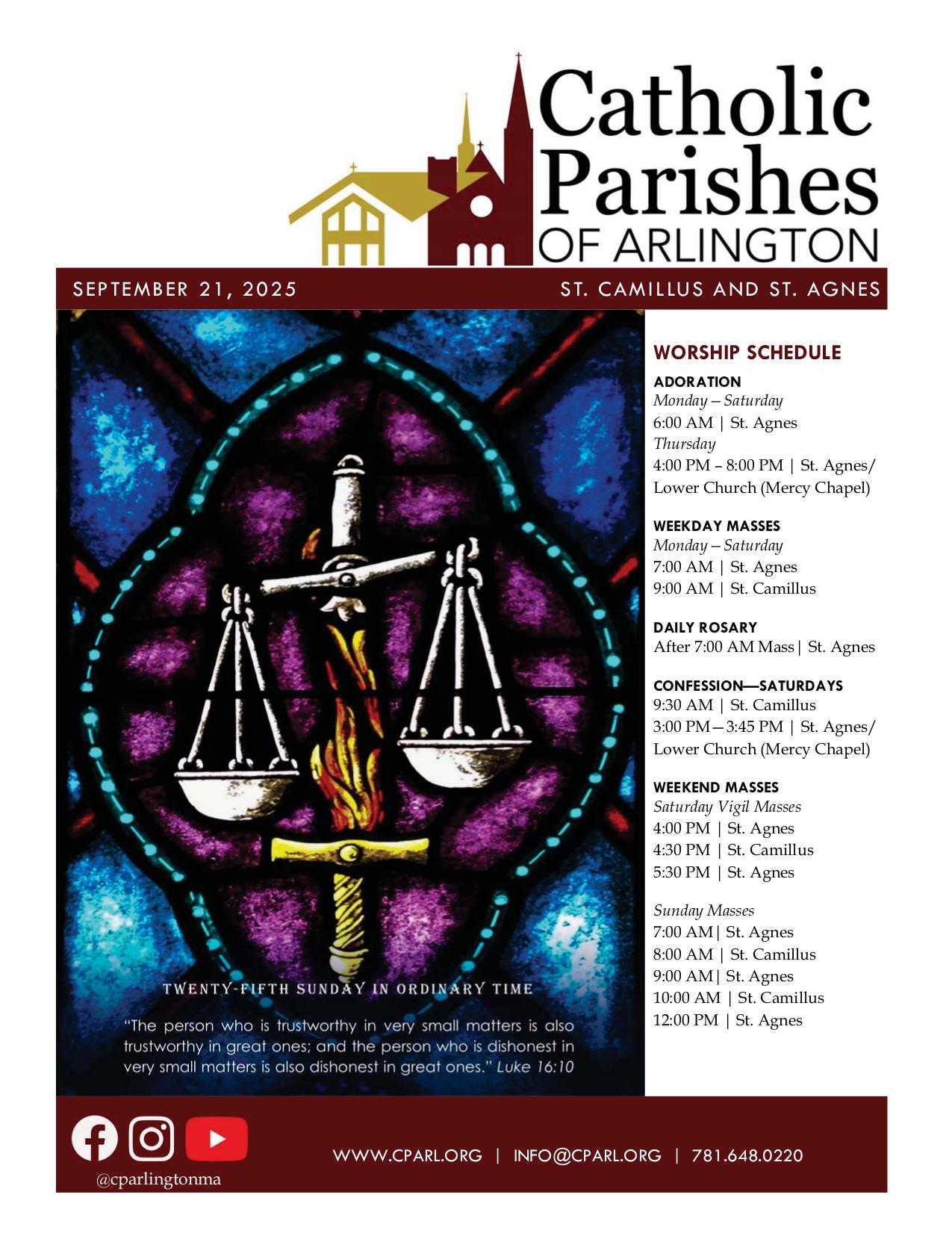 september 21, 2025 Bulletin