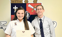 Senior Kurucar wins service award at Archbishop Hannan High
