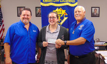 Knights of Columbus 9623 help young lady study to be a nun